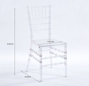 English Elm Wedding Dining Chair Set of 2 Lightweight Polypropylene Contemporary Seating W234P294260