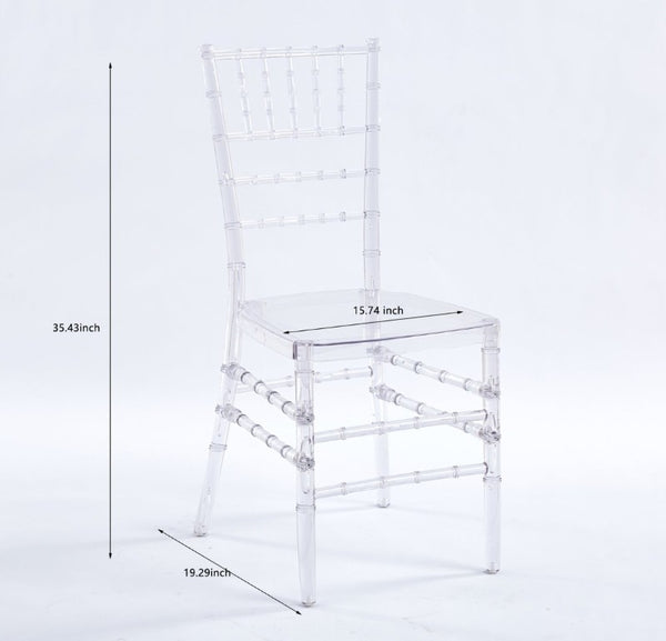 English Elm Wedding Dining Chair Set of 2 Lightweight Polypropylene Contemporary Seating W234P294260