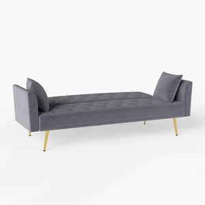 English Elm Modern Tufted Velvet Convertible Sleeper Sofa with Tapered Legs for Compact Spaces W2353P522999