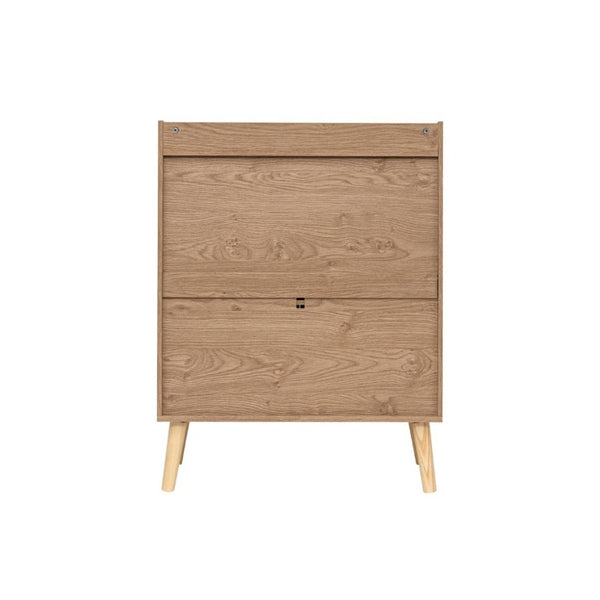 English Elm Kitchen Farmhouse Buffet Cabinet Solid Wood Feet One Drawer Enclosed Storage Sideboard Natural W2386P535122
