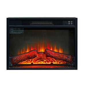 English Elm 23 Inch Electric Fireplace Insert with 3D Infrared Flame Glass View and Remote W2393P195605