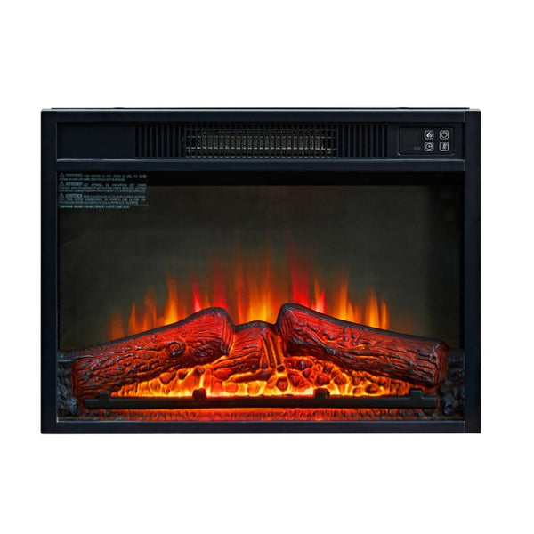 English Elm 23 Inch Electric Fireplace Insert with 3D Infrared Flame Glass View and Remote W2393P195605
