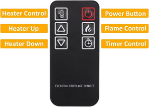 English Elm 23 Inch Electric Fireplace Insert with 3D Infrared Flame Glass View and Remote W2393P195605