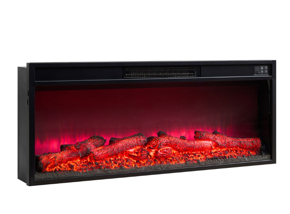 English Elm 42 Inch Recessed Electric Fireplace Insert with Multicolor Flame Heater and Remote W2393P525266