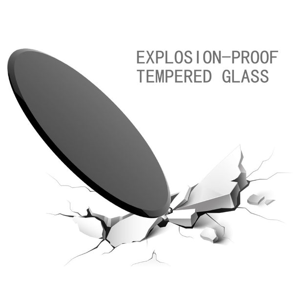 English Elm 38.6 Inch Round Tempered Glass Table Top with Polished Beveled Edge for Indoor Outdoor Use W241P248367