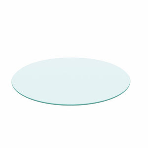 English Elm 30 Inch Round Tempered Glass Table Top with Polished Edge for Dining or Patio W241P248382