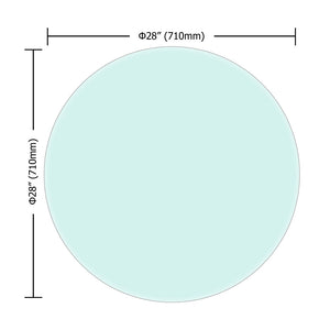 English Elm 28" Round Tempered Glass Table Top Half Inch Thick with Beveled Polished Safe Edge W241P248448