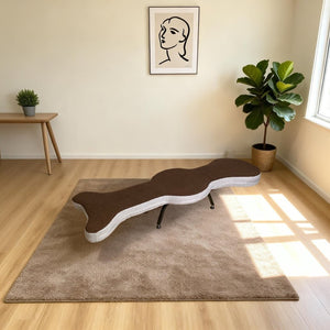 English Elm Multi-functional Teddy Velvet Floor Chair Foldable Ergonomic Lounger for Bedroom Living W244P505756