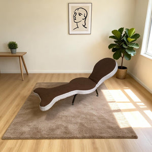 English Elm Multi-functional Teddy Velvet Floor Chair Foldable Ergonomic Lounger for Bedroom Living W244P505756