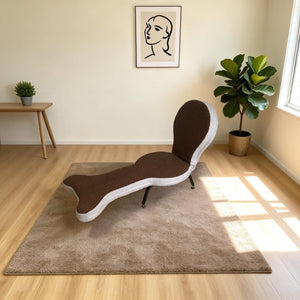 English Elm Multi-functional Teddy Velvet Floor Chair Foldable Ergonomic Lounger for Bedroom Living W244P505756