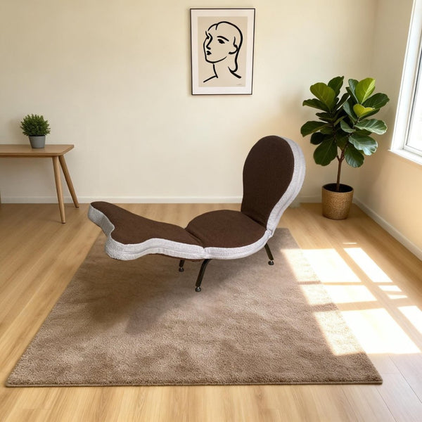 English Elm Multi-functional Teddy Velvet Floor Chair Foldable Ergonomic Lounger for Bedroom Living W244P505756