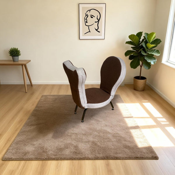 English Elm Multi-functional Teddy Velvet Floor Chair Foldable Ergonomic Lounger for Bedroom Living W244P505756