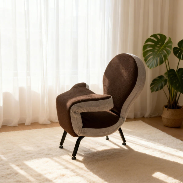 English Elm Multi-functional Teddy Velvet Floor Chair Foldable Ergonomic Lounger for Bedroom Living W244P505756
