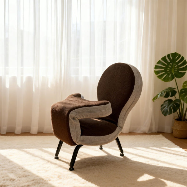English Elm Multi-functional Teddy Velvet Floor Chair Foldable Ergonomic Lounger for Bedroom Living W244P505756