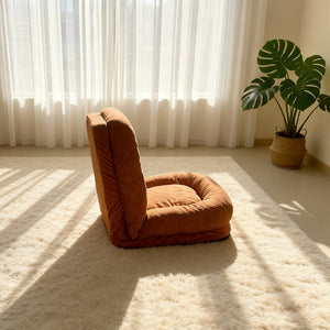 English Elm Egg Folding Floor Lounger Terry Fabric Convertible Sofa Bed for Compact Living Spaces W244P505772