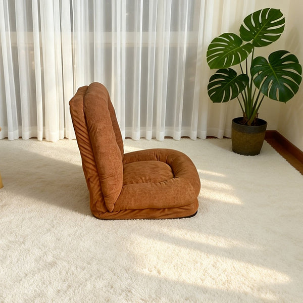 English Elm Egg Folding Floor Lounger Terry Fabric Convertible Sofa Bed for Compact Living Spaces W244P505772