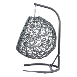 English Elm Cat Egg Chair Swing Bed with Wicker Style Stand and Washable Cushion for Pets W2500P283879