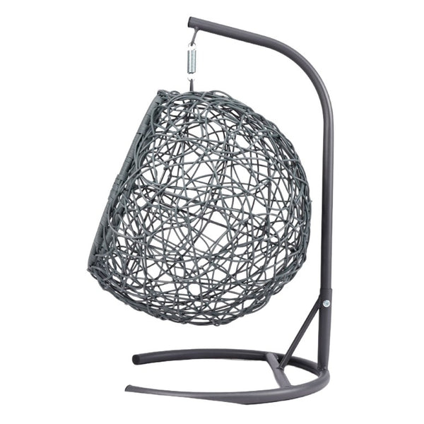 English Elm Cat Egg Chair Swing Bed with Wicker Style Stand and Washable Cushion for Pets W2500P283879
