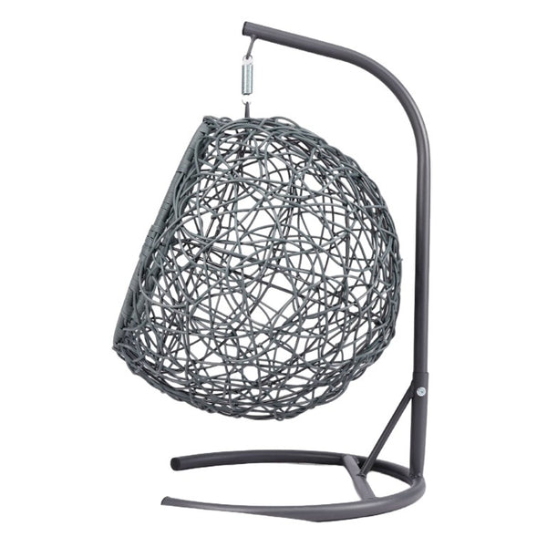 English Elm Cat Egg Chair Swing Bed with Wicker Style Stand and Washable Cushion for Pets W2500P283879