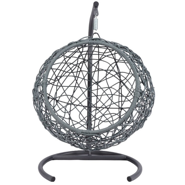 English Elm Cat Egg Chair Swing Bed with Wicker Style Stand and Washable Cushion for Pets W2500P283879