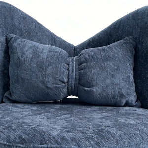 English Elm Vanity Swivel Accent Chair Butterfly Back Chenille Velvet Upholstered for Bedroom or Dining Dark Blue W2500P481989