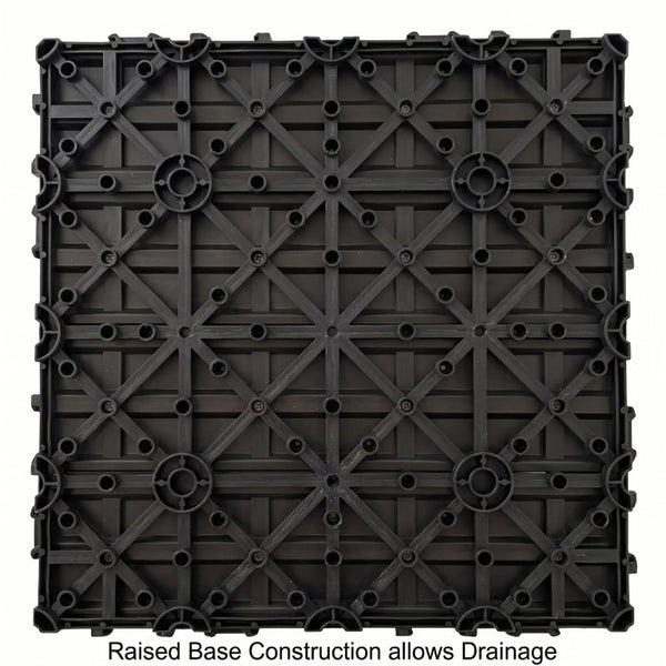 English Elm Wpc Interlocking Outdoor Deck Tiles 25 Pack Wood Plastic Composite Patio Flooring Set Dark Grey Standard Panel W2500P512732