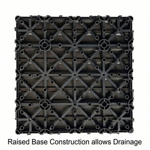 English Elm Wpc Interlocking Outdoor Deck Tiles 25 Pack Wood Plastic Composite Patio Flooring Set Dark Brown Standard Panel W2500P512741