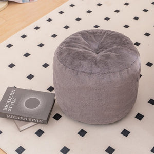 English Elm Giant Faux Fur Bean Bag Lounge Chair Plush Shell Silhouette for Gaming and Reading Gray W2510P237792