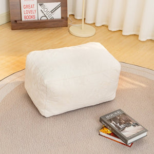 English Elm Mj-Ys147new-Wt Oversized Teddy Faux Fur Bean Bag Foam Filled Lounge Chair White W2510P380029