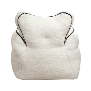 English Elm Heart-Shaped Faux Fur Kids Lounge Chair Foam Filled Ergonomic Seat for Playroom White W2510P465380