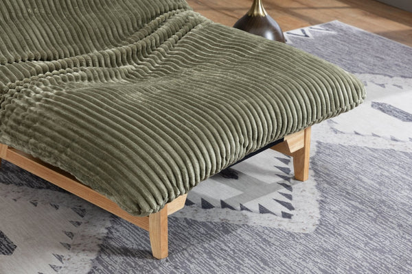 English Elm Bean Bag Lounge Chair Corduroy Upholstered Ergonomic Seat with Wraparound Backrest Support Antique Green W2530P516231
