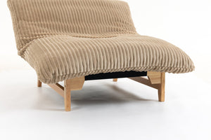 English Elm Bean Bag Lounge Chair Corduroy Upholstered Ergonomic Seat with Wraparound Backrest Support Khaki W2530P516235