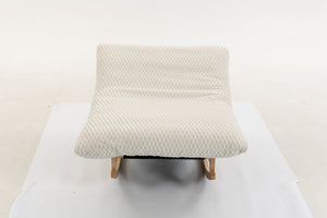 English Elm Bean Bag Rocking Accent Chair Corduroy Upholstery Solid Wood Frame Cozy Living Room Antique White W2530P521400