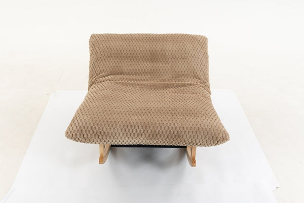 English Elm Bean Bag Rocking Accent Chair Corduroy Upholstery Solid Wood Frame Cozy Living Room Khaki W2530P521403