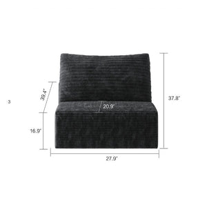 English Elm 107 Inch Corduroy Modular Sectional Deep Seat Cloud Sofa Reversible Chaise Lounge W2564P401528