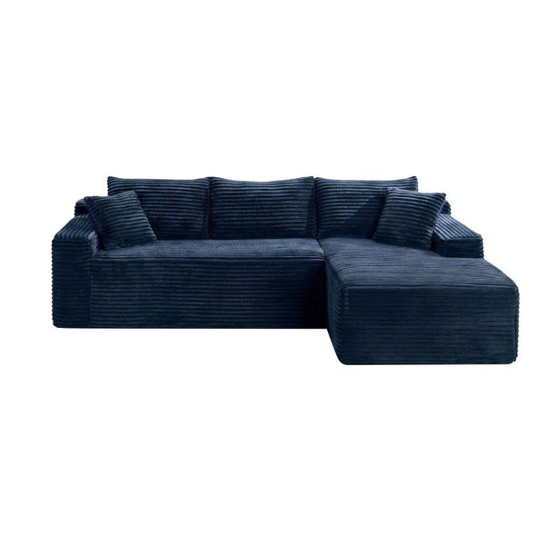 English Elm 107 Inch Corduroy Modular Sectional Deep Seat Cloud Sofa for Spacious Living Rooms W2564S00161