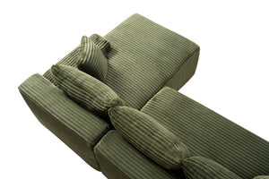 English Elm 107 Inch Modular Cloud Sectional Plush Corduroy Deep Seat L Shaped Living Room Sofa W2564S00163