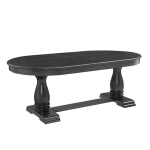 English Elm 94.06 Inch Wood Veneer Extendable Dining Table Mid-century Pedestal Base Seats 8 W2582P205317