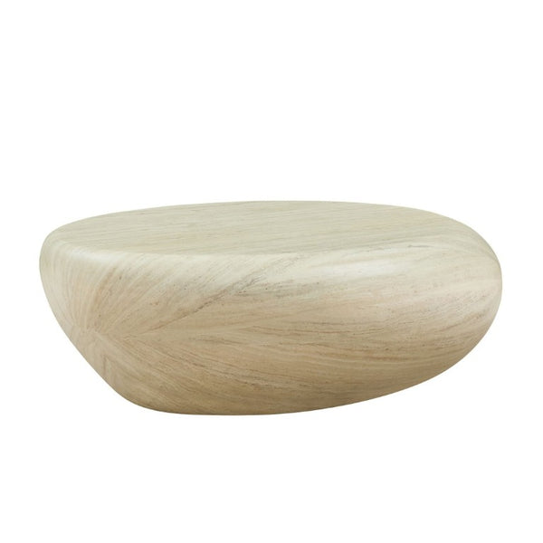 English Elm 43.31''Fiberglass Elliptical Coffee Table Sculptural Stone Texture Organic Modern Living Room W2582P532870