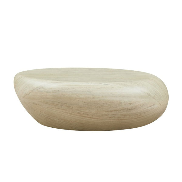 English Elm 43.31''Fiberglass Elliptical Coffee Table Sculptural Stone Texture Organic Modern Living Room W2582P532870