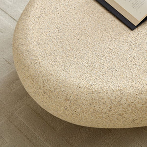 English Elm 53.35''Fiberglass Elliptical Coffee Table Sculptural Faux Rock Organic Form Living Room W2582P540790