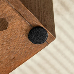 English Elm 20.47 Geometric Embossed MDF Nightstand with 2 Drawers for Bedroom Storage Brown W2582P542313