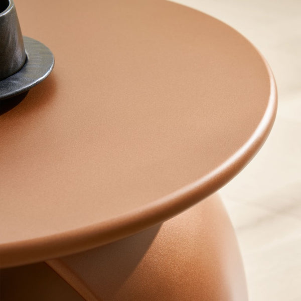 English Elm 19.69 Crescent Side Table with Cat Cave Base MDF Top Fiberglass No Assembly Brown W2582P581180