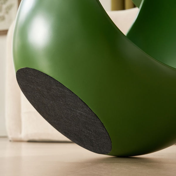 English Elm 19.69 Crescent Side Table with Cat Cave Base MDF Top Fiberglass No Assembly Green W2582P581185
