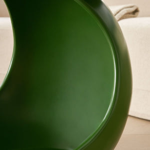 English Elm 19.69 Crescent Side Table with Cat Cave Base MDF Top Fiberglass No Assembly Green W2582P581185