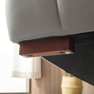 English Elm Wall-hugger Genuine Leather L-shaped Reclining Sofa with Usb Port for Theater Spaces W2582S00175