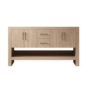 English Elm Lucci 60 Inch Freestanding Vanity Base Cabinet Herringbone Plywood Light Oak Finish W2615P247937
