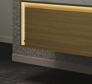 English Elm Nyah 36 Inch Floating Bathroom Vanity Cabinet Oak Woodgrain with LED Motion Sensor W2615P346343