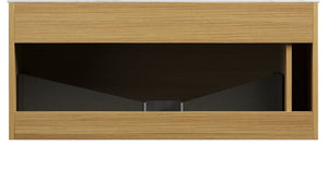 English Elm Nyah 36 Inch Floating Bathroom Vanity Cabinet Oak Woodgrain with LED Motion Sensor W2615P346343