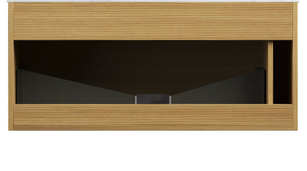 English Elm Nyah 36 Inch Floating Bathroom Vanity Cabinet Oak Woodgrain with LED Motion Sensor W2615P346343